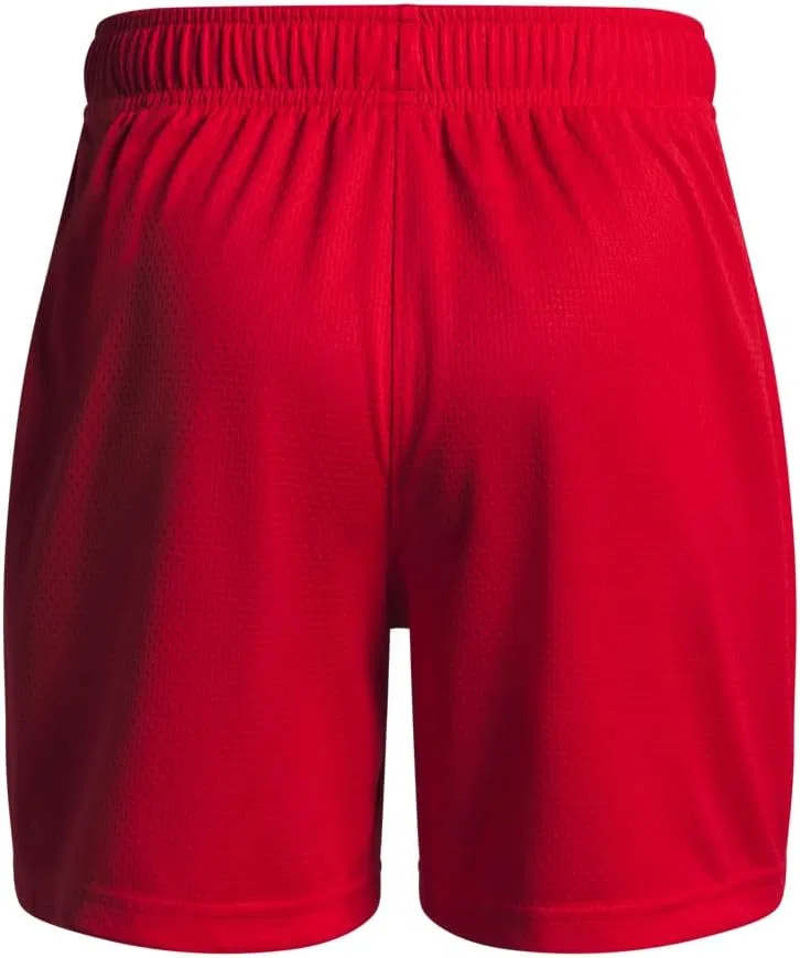 Детские шорты Under Armour из технологичной сетки, (600) Red//Black — фото 2