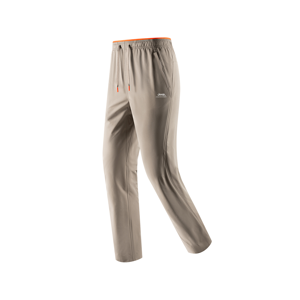 

Повседневные брюки Unisex тонкие прямого кроя Jeep, светло-coffee