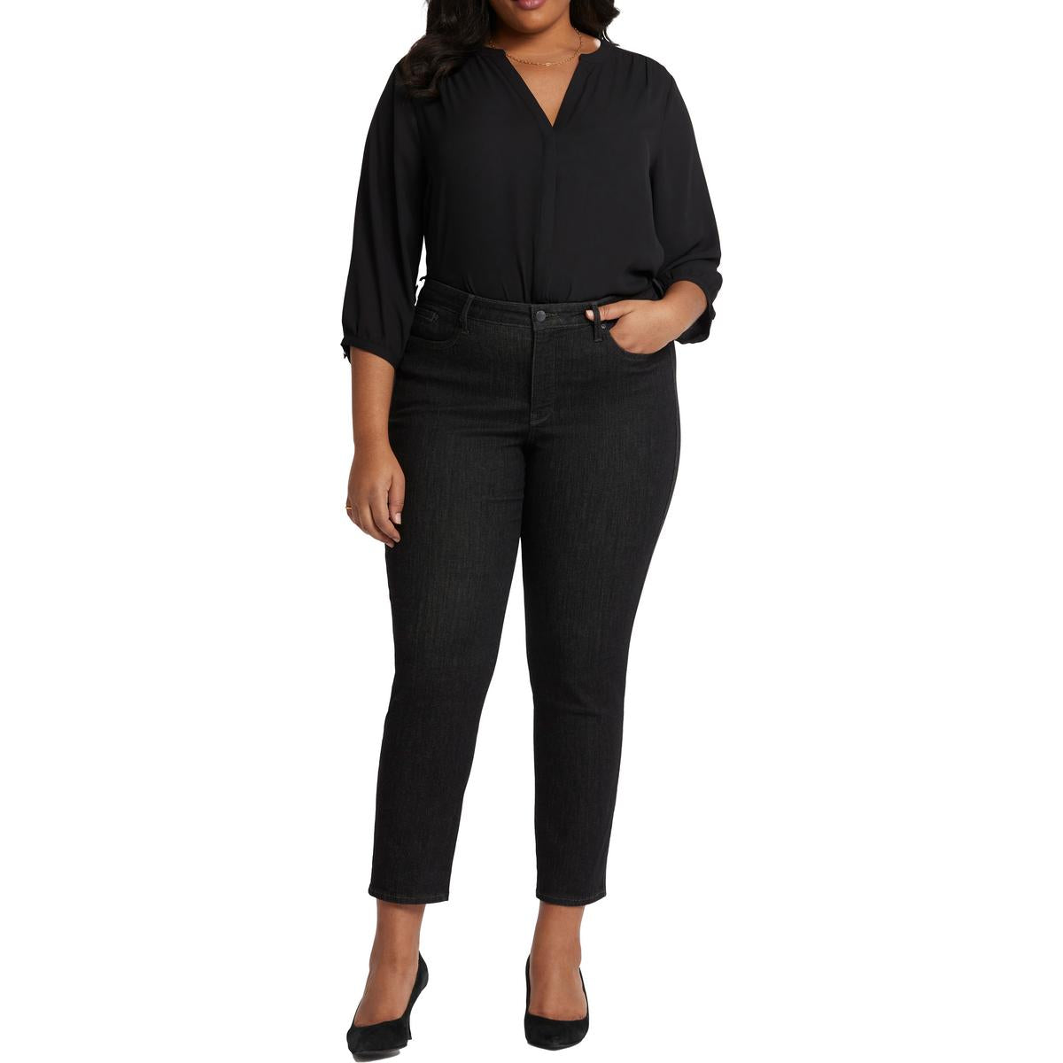 

Женские джинсы Plus Stella с зауженными штанинами и эластичным денимом NYDJ, Eternity