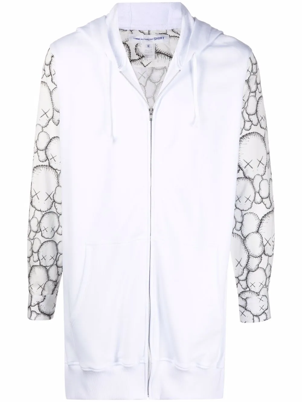 

Худи на молнии с графичным принтом Comme Des Garçons Shirt, белый