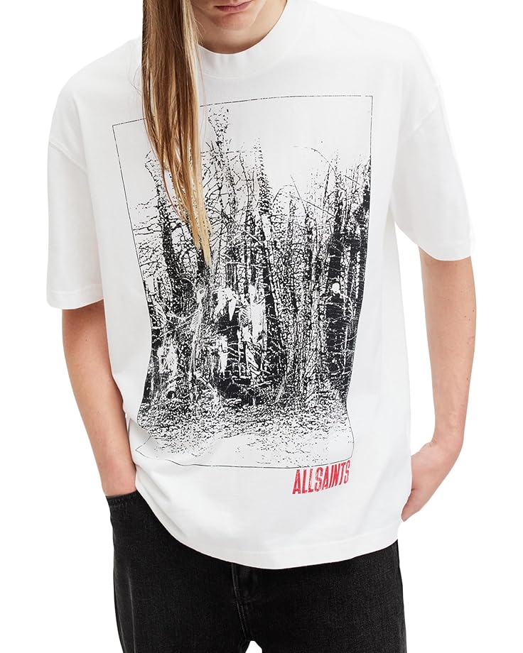 

Футболка AllSaints Bracken Short, цвет Chalk White