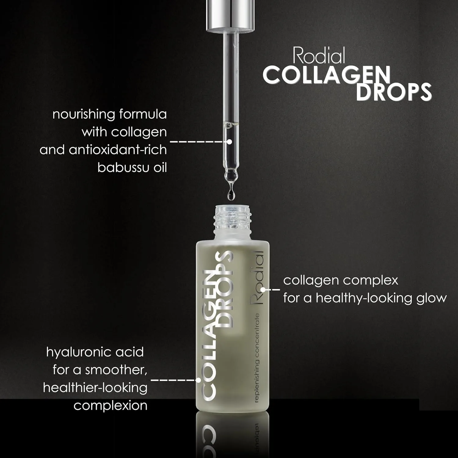 Бустер Rodial — Collagen % Booster Drops - с коллагеном и гиалуроновой кислотой для увлажнения, упругости — фото 2