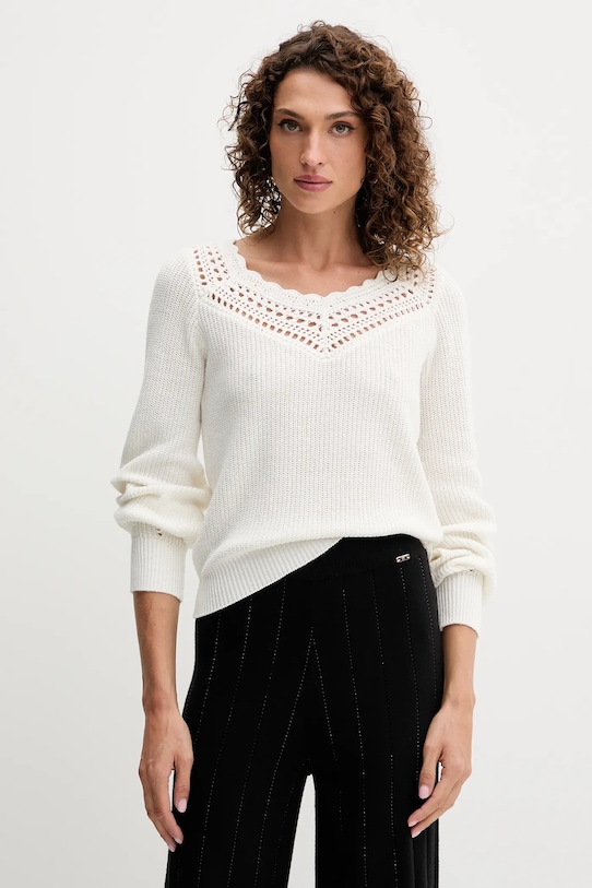 

Свитер из смесовой шерсти Twinset, бежевый