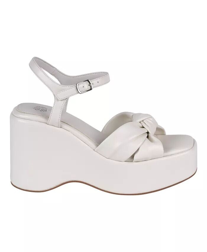 Женские босоножки на танкетке Analia на платформе GC Shoes, белый — фото 2