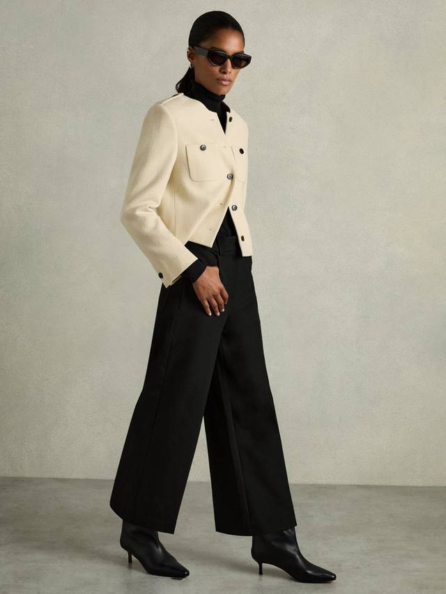 

Миртовые широкие брюки Reiss, черный