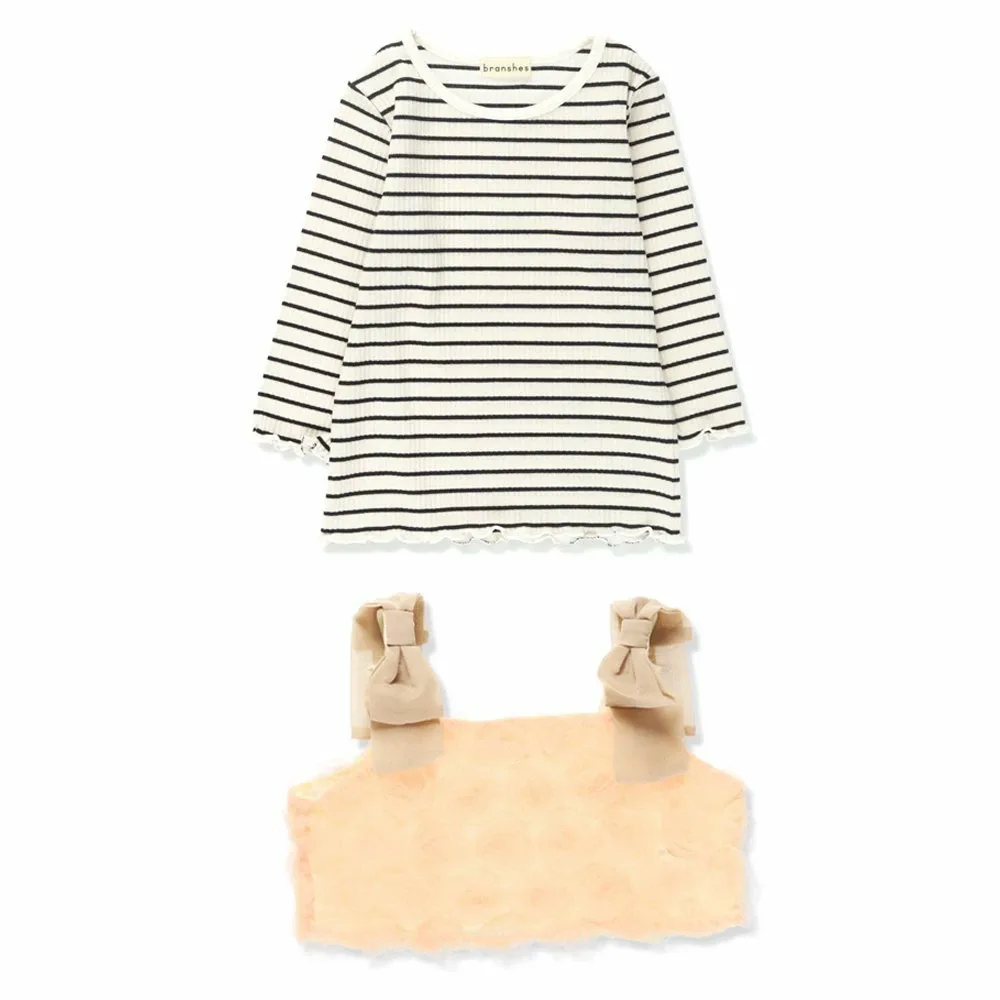 Комплект из топа-бюстье из розового тюля. Branshes, pink — фото 4