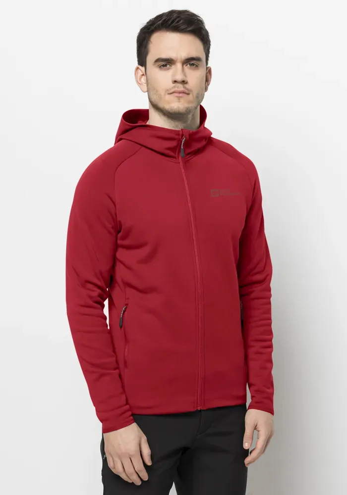 

Флисовая куртка Jack Wolfskin "BAISELBERG HOODED FZ M", с капюшоном, красный