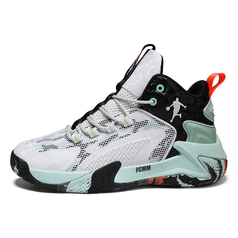

Противоскользящие износостойкие детские баскетбольные кроссовки для подростков FCMM, белый