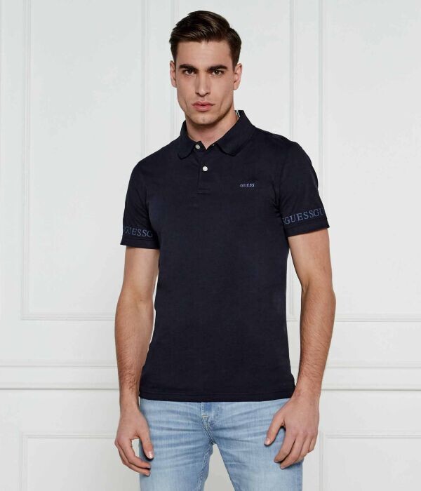 

Поло Guess Jeans Nolan Extra Slim Fit, синий