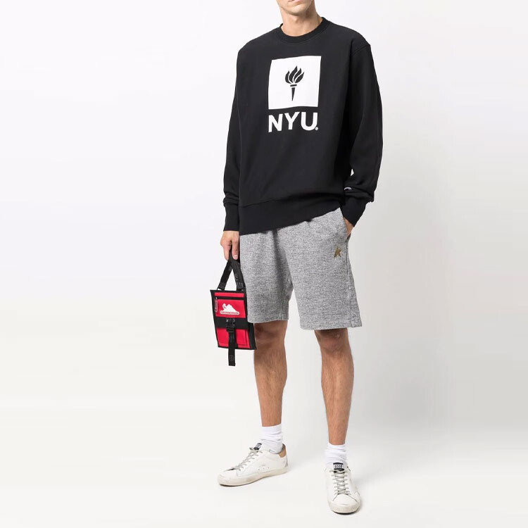 Спортивные шорты со звездным принтом Golden Goose, серый — фото 4