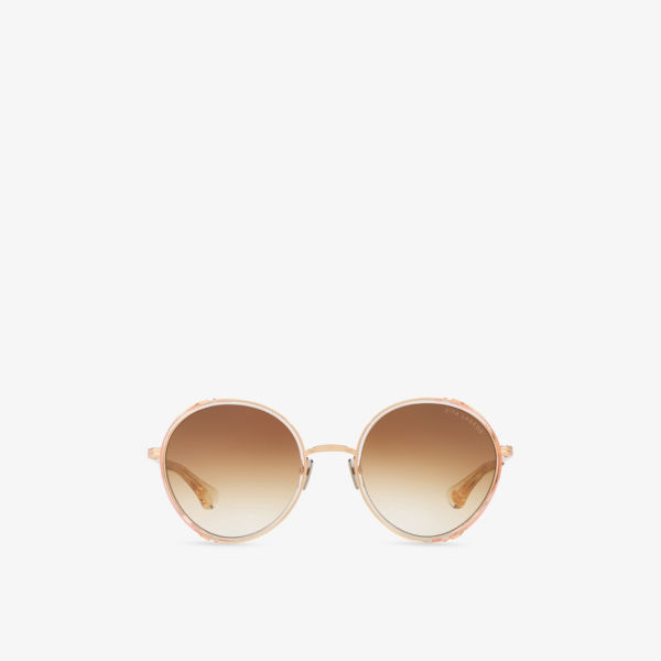 

D4000466 круглые металлические солнцезащитные очки Dita, цвет clear