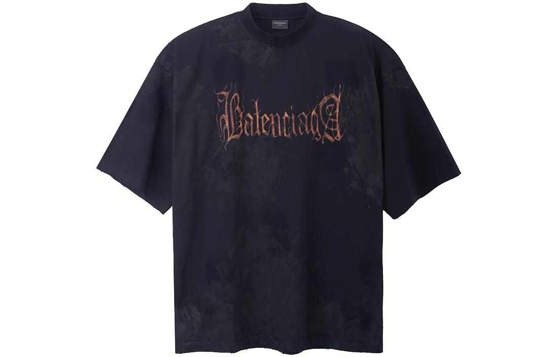 Футболка Heavy Metal Large Fit в цвете Faded Balenciaga, черный — фото 3