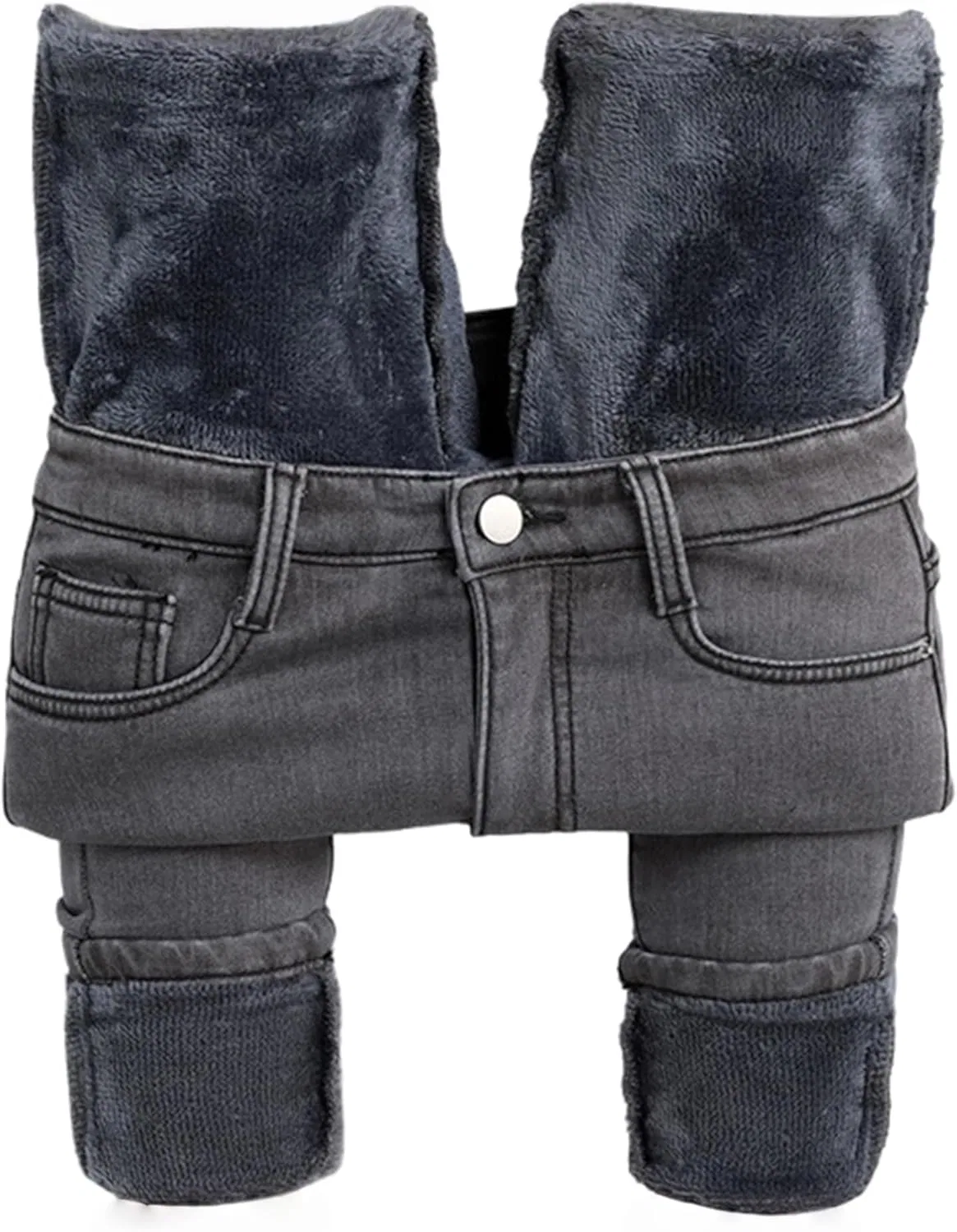 Джинсы утепленные с начесом, Women, Gray (Short Plush)