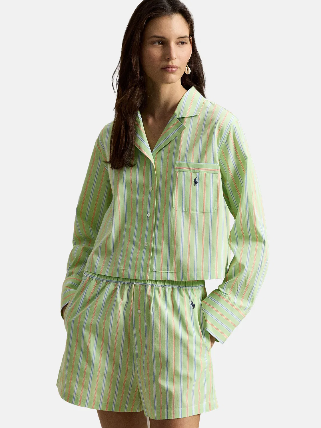 Пижама 'Рубашечная полоска' Polo Ralph Lauren, Light Yellow/Light Green — фото 3