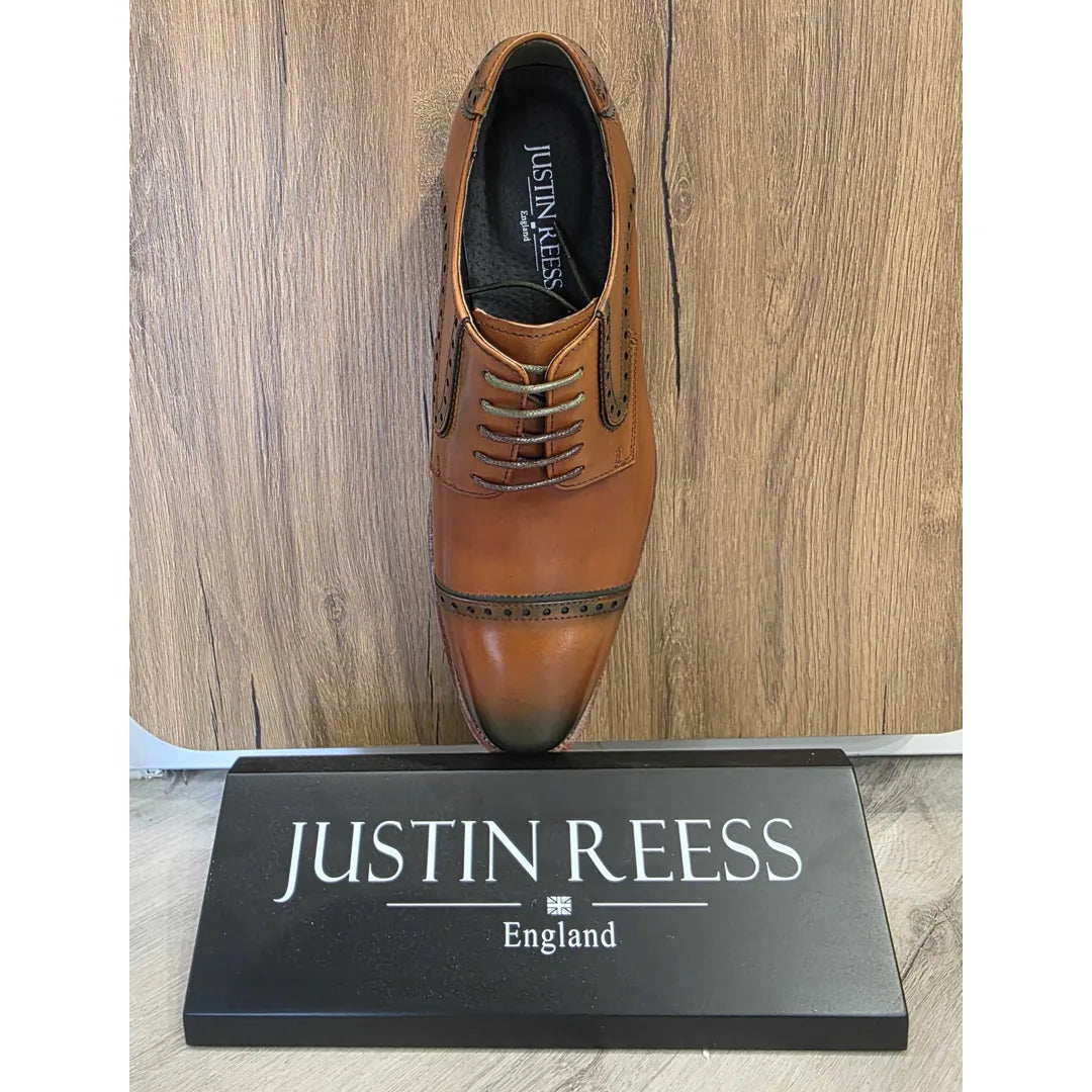 Кожаные оксфорды на шнуровке для официальных мероприятий Justin Reess, зеленый — фото 4