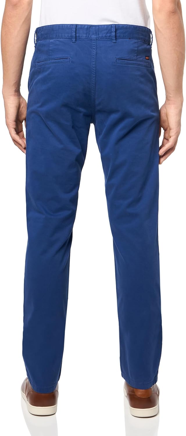 BOSS Мужские техно-твиловые брюки-чинос Slim Fit, Blue Sapphire — фото 2