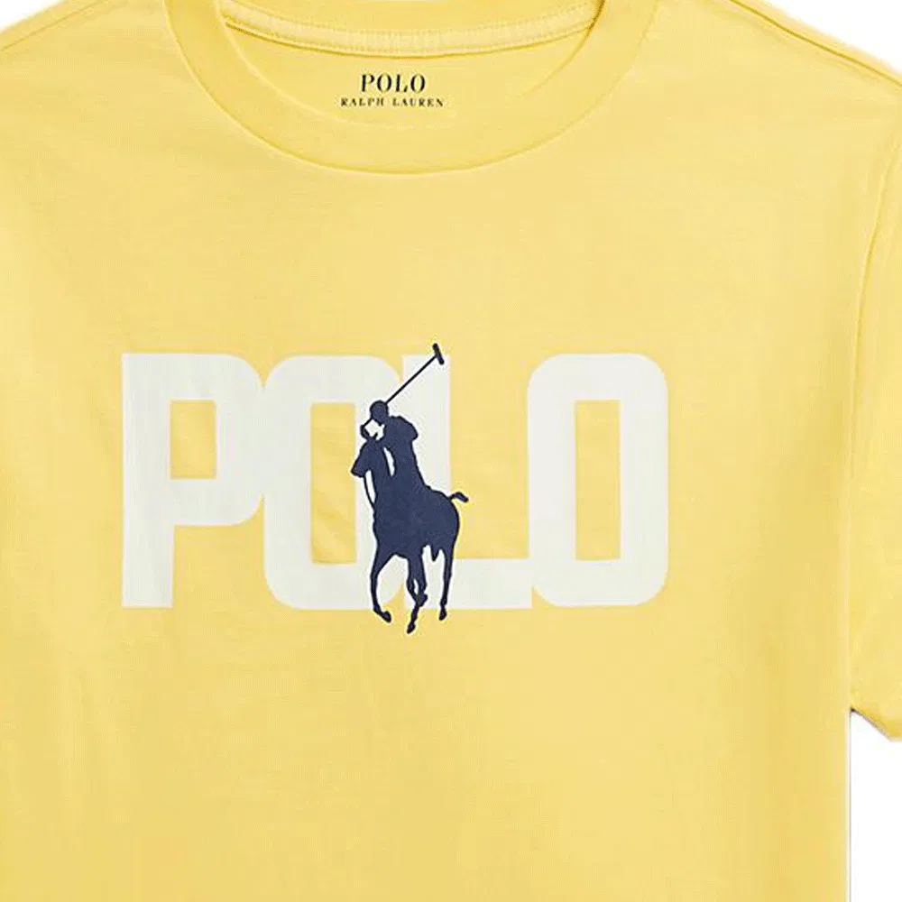 Футболка Polo Ralph Lauren Yellow Kids' — фото 4
