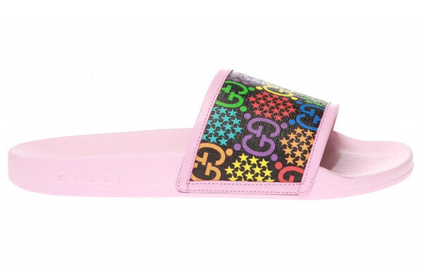Сандалии slide 'psychedelic - pink' Gucci, розовый — фото 2