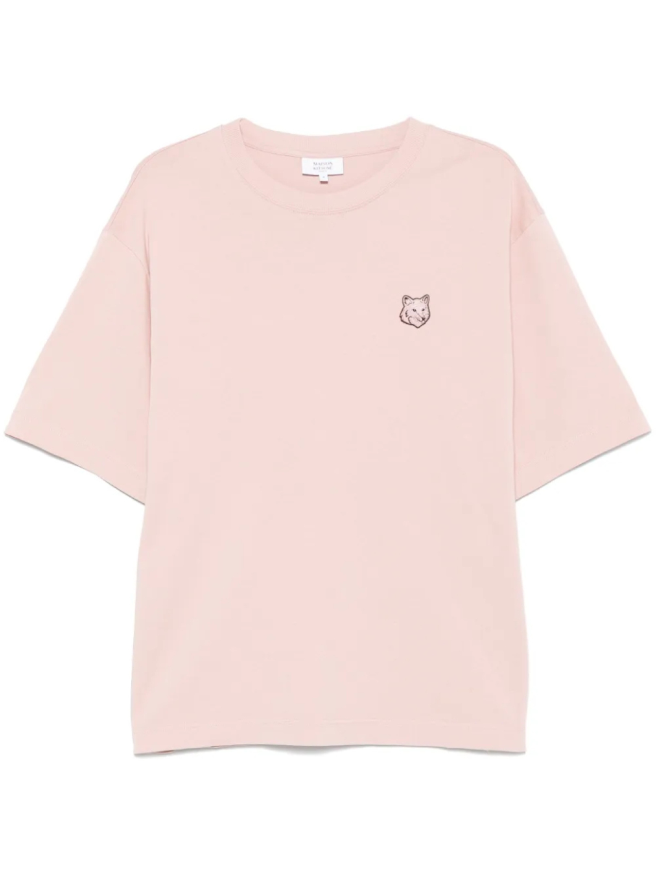 

Футболка с нашивкой на голову «Лиса» Maison Kitsuné, розовый