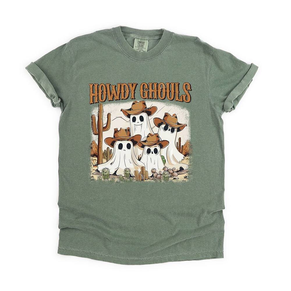 

Футболки Howdy Ghouls Desert, окрашенные в одежду Simply Sage Market, цвет Moss
