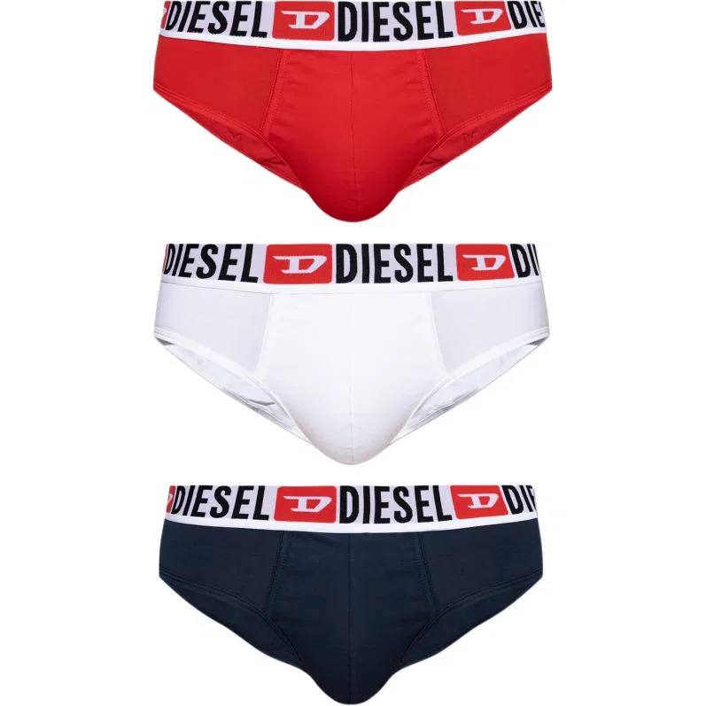 Боксеры DIESEL 3 шт. красный+белый+синий