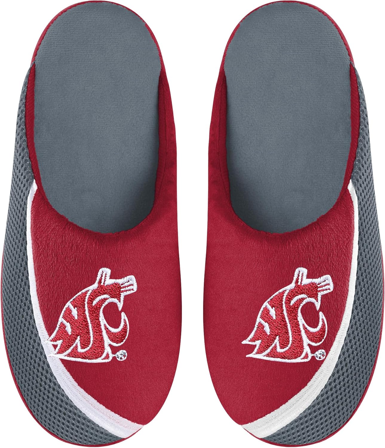 

Мужские тапочки FOCO NCAA 2022 с большим логотипом и цветной окантовкой, Washington State Cougars