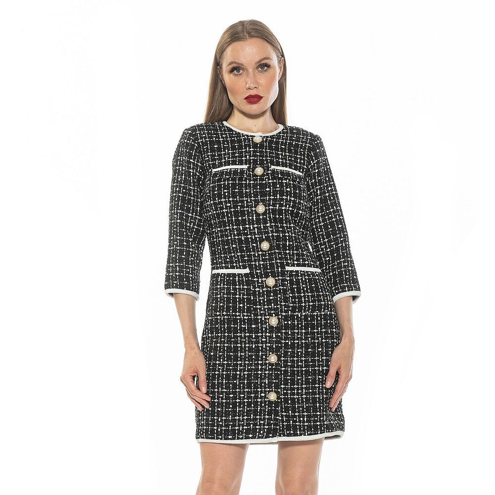 

Женское твидовое платье ALEXIA ADMOR Kairo, цвет Black Multi