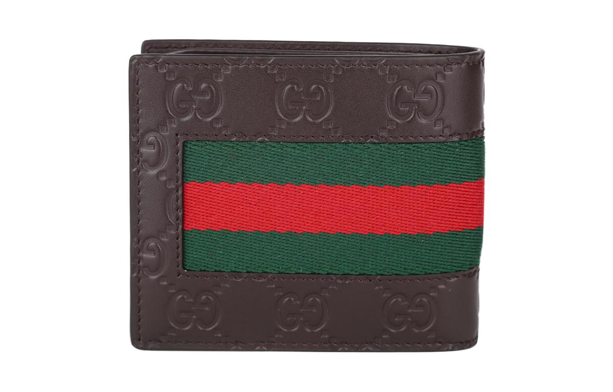 GUCCI Кожаный кошелек для мужчин Темно-коричневый — фото 2