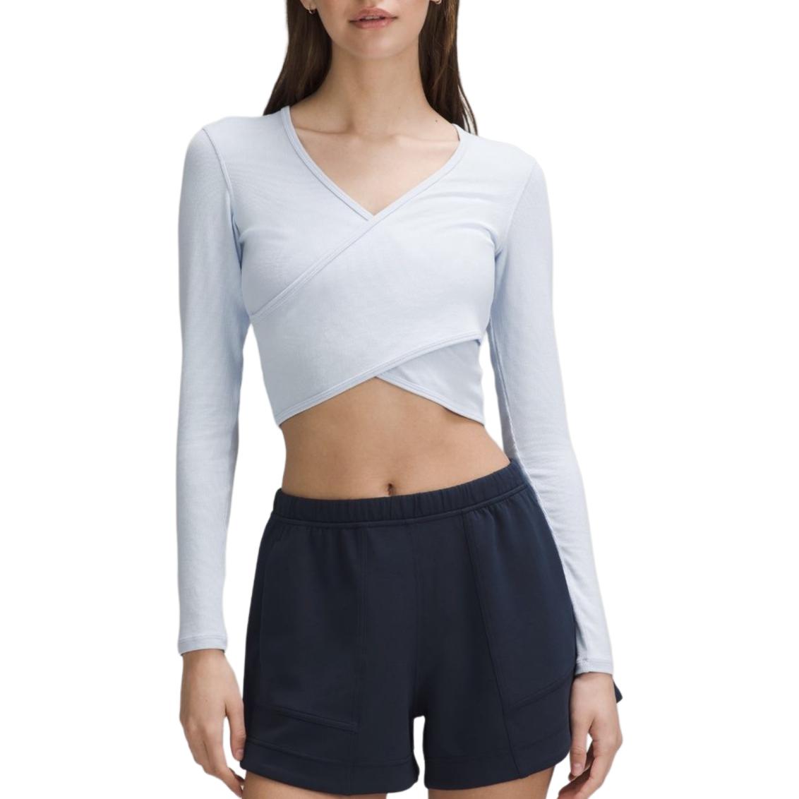 

Lululemon Футболка женская с запахом и втачными рукавами Purple Gray, Фиолетовый, Lululemon Футболка женская с запахом и втачными рукавами Purple Gray