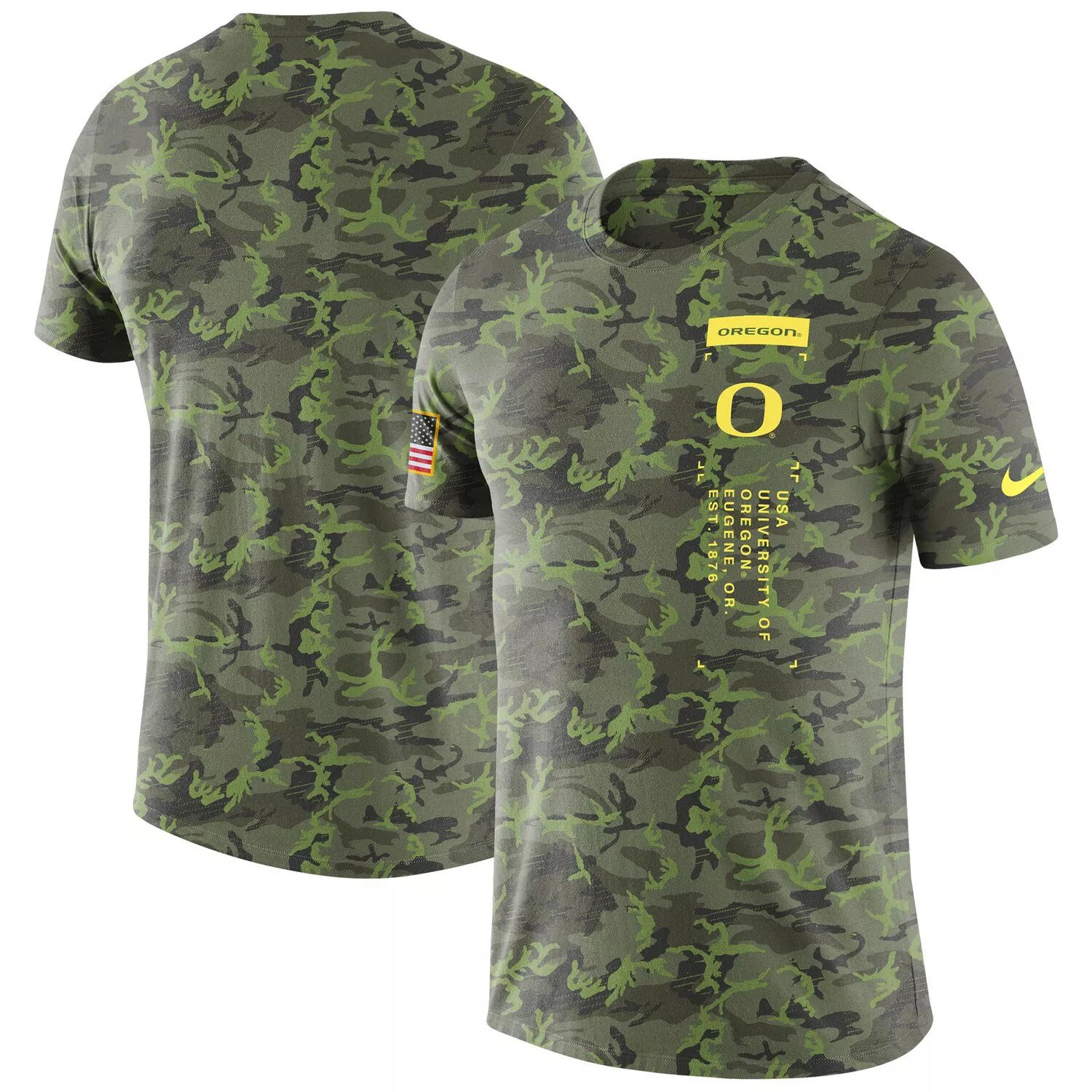 

Мужская футболка в стиле милитари Nike Camo Oregon Ducks, Хаки, Мужская футболка в стиле милитари Nike Camo Oregon Ducks