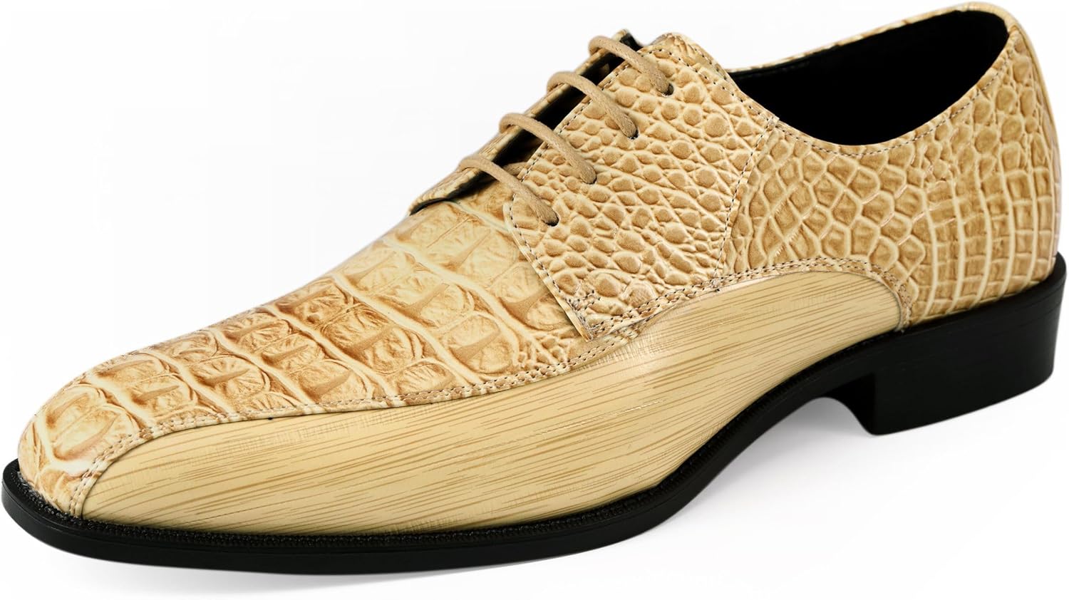 

Мужские классические туфли Amali Harvey Fashion с крокодиловой кожей, Taupe