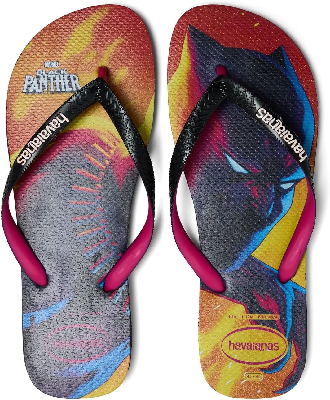 Шлепанцы Havaianas унисекс, черный/розовый — фото 4