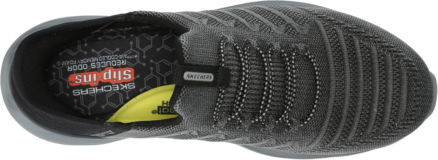 Мужские кроссовки Skechers Streetwear Garner - Orston вязаные с эластичной вставкой, черный — фото 3