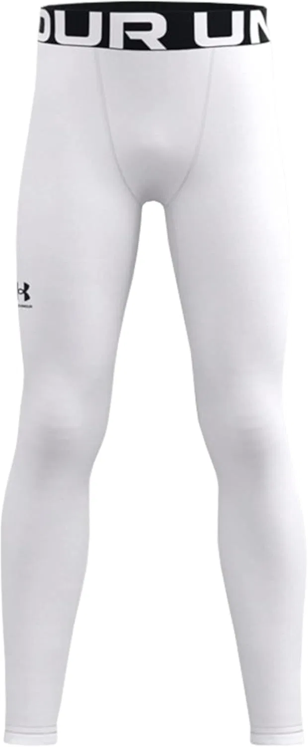 Леггинсы ColdGear Armour Under Armour для мальчиков, белый/черный