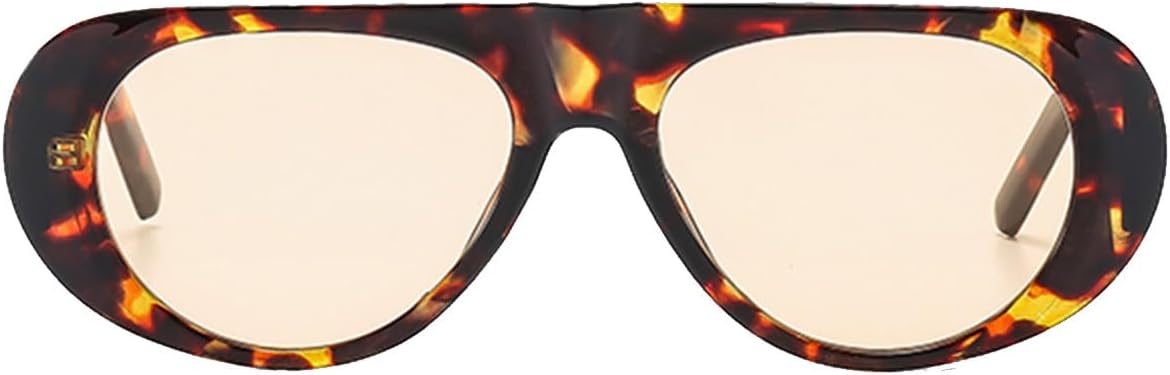 

Солнцезащитные очки Long Keeper Retro Pilot для женщин, винтажные, в стиле 70-х, с плоской верхней частью, овальные, модные, с леопардовым принтом, Leopard Light Brown