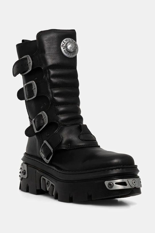 Рабочие кожаные ботинки Crust Negro Reactor Casco Toberas New Rock, черный