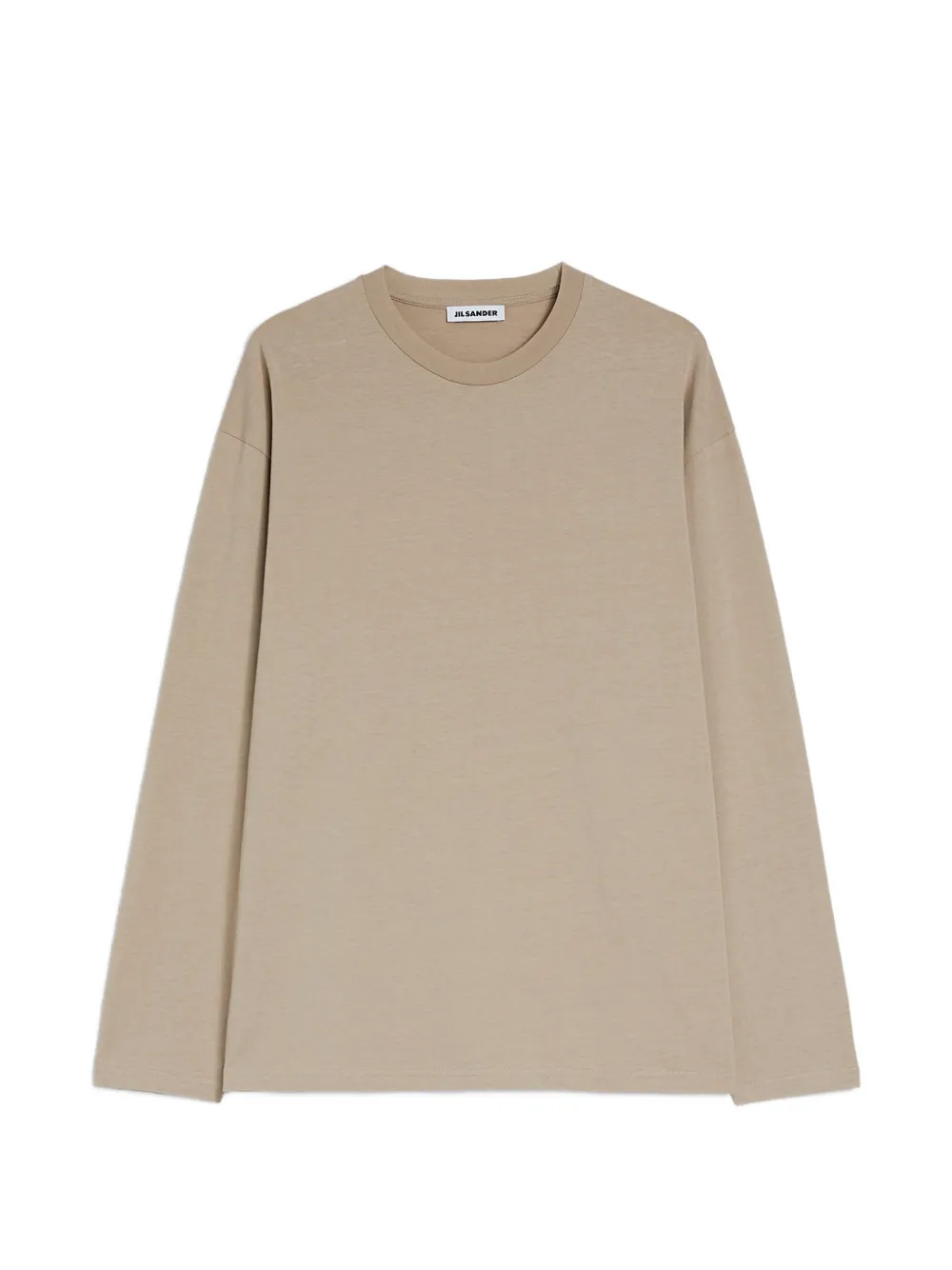 

Футболка с длинными рукавами и круглым вырезом Jil Sander, бежевый