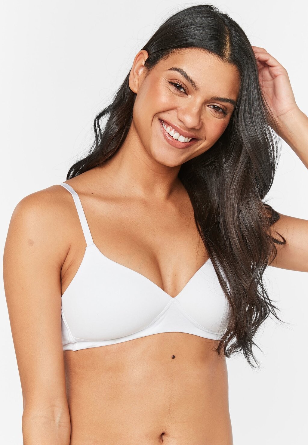 Бюстгальтер на косточках DAISY LIGHT PAD NON WIRE COTTON BLEND BRAS 3 PACK Next, синий — фото 2