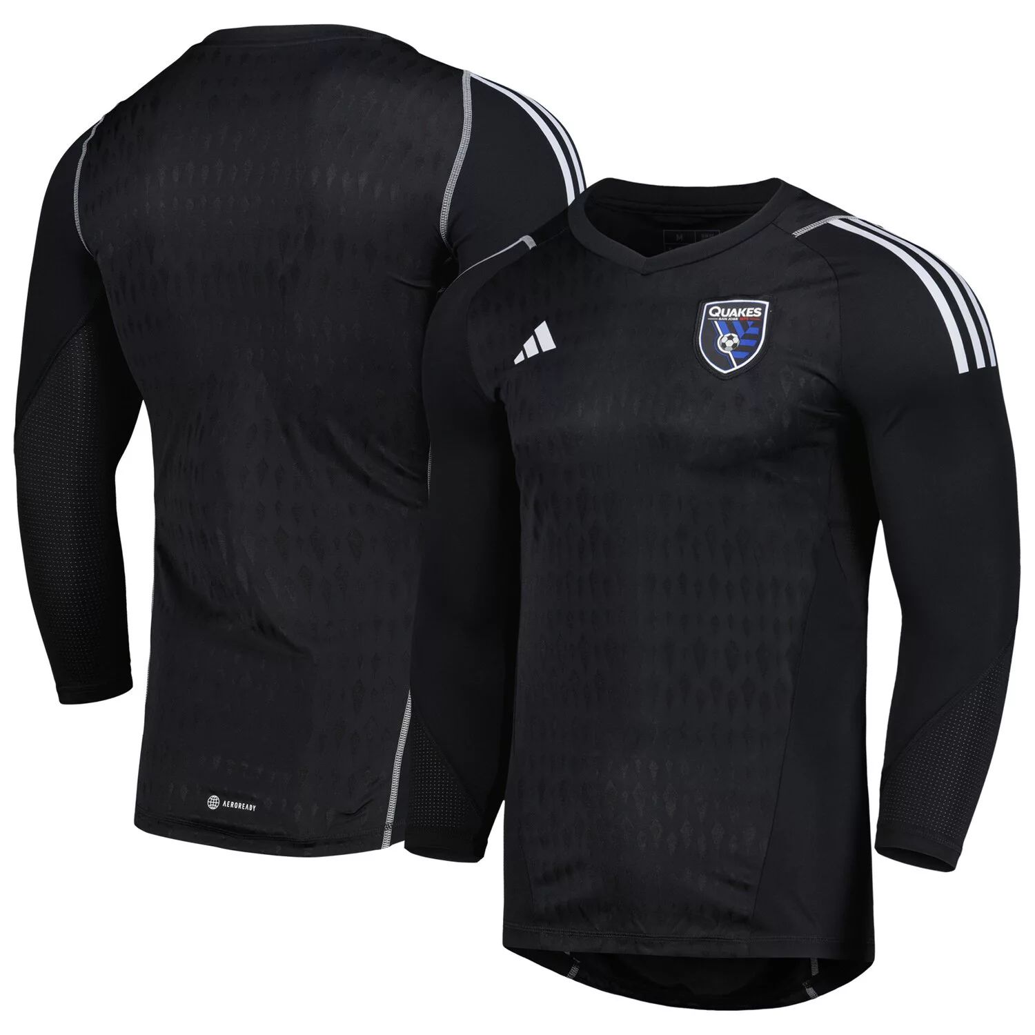 

Реплика мужского черного джерси вратаря San Jose Earthquakes 2023 с длинным рукавом adidas, Черный, Реплика мужского черного джерси вратаря San Jose Earthquakes 2023 с длинным рукавом adidas