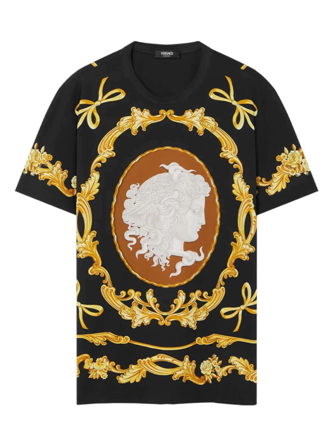 

Футболка с изображением Медузы Камея Versace, черный