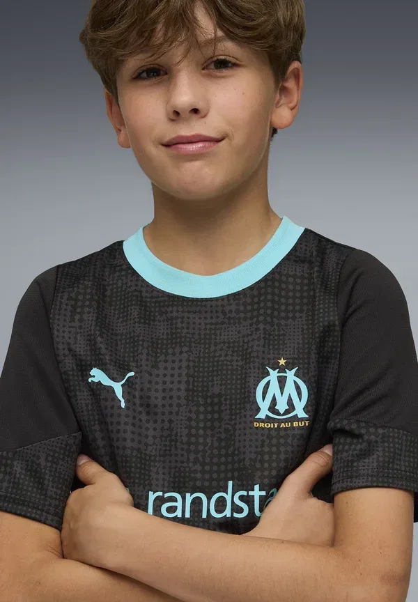 Футболка клубная Olympique de Marseille Puma, черный/командный аква — фото 4