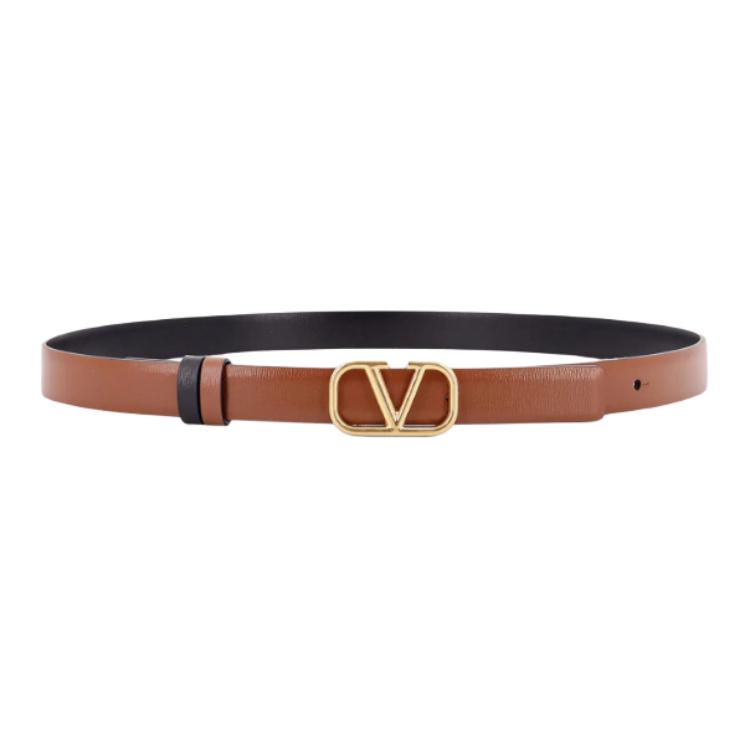 VLogo Signature Buckled Reversible Belt Valentino, коричневый — фото 3