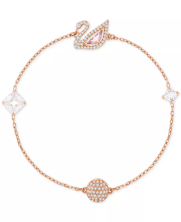 

Магнитный браслет Remix с кристаллами в форме лебедя из розового золота Swarovski, pink