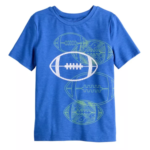 

Футболка с принтом для мальчиков 4-12 лет Jumping Beans, цвет blue football