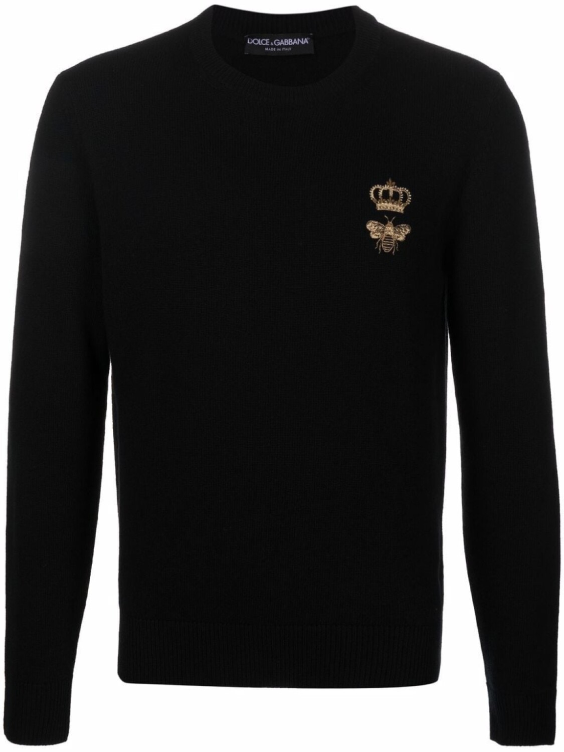 

Dolce & Gabbana шерстяной джемпер с вышивкой, черный