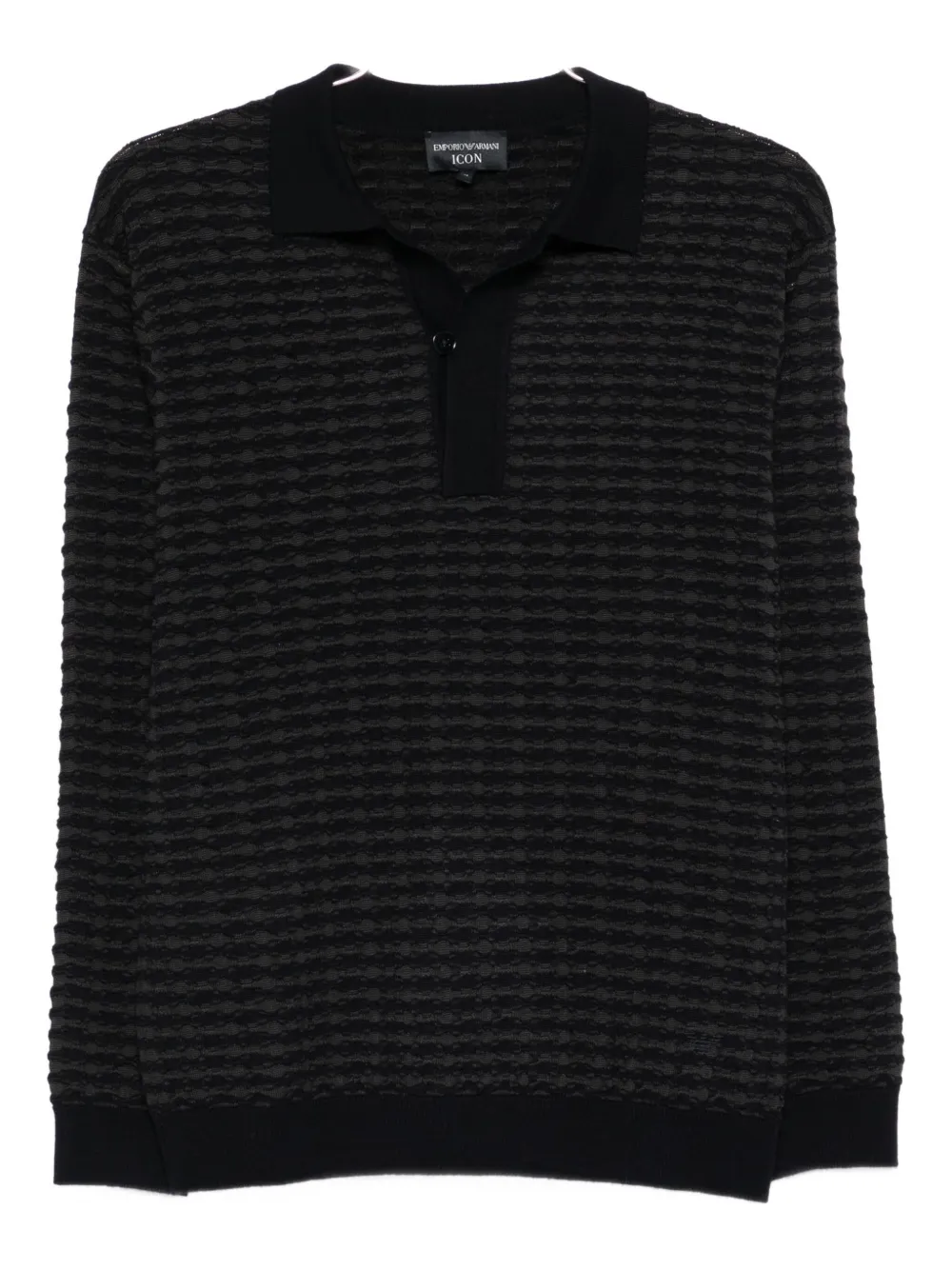 

Текстурированная рубашка-поло EMPORIO ARMANI, синий