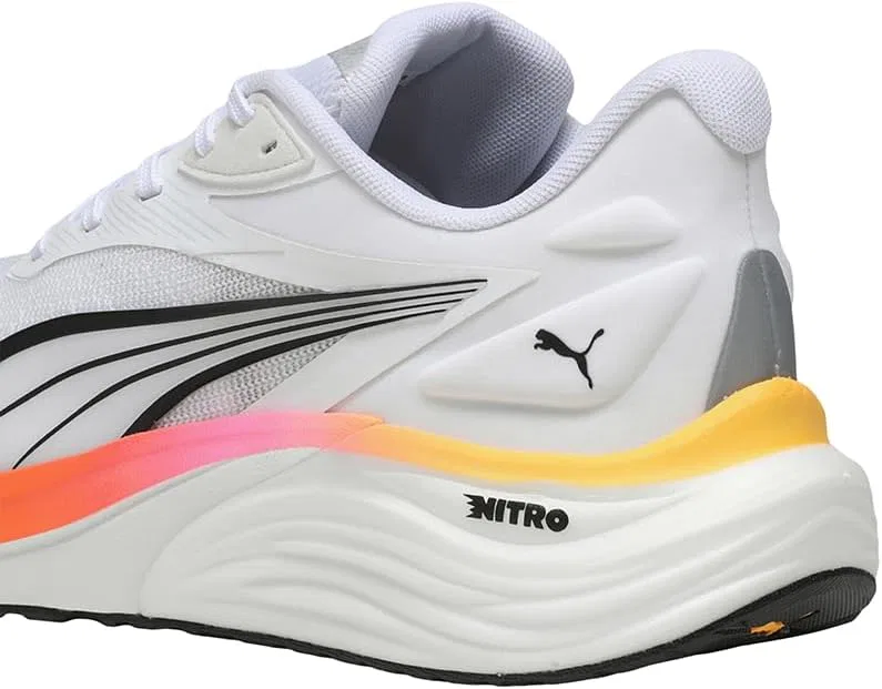 Мужские кроссовки Puma Electrify Nitro 4 для бега по улицам, Puma White Poison Pink Sun Stream — фото 4