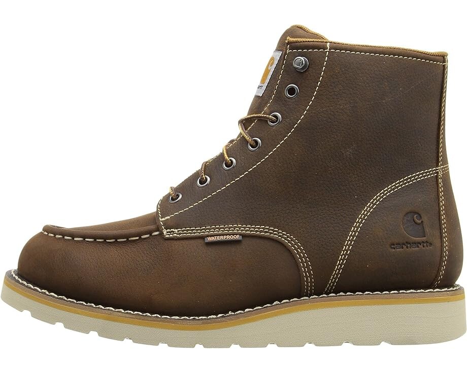 Ботинки Carhartt 6-Inch Non-Safety Toe Wedge, цвет Brown Oil Tanned Leather — фото 4