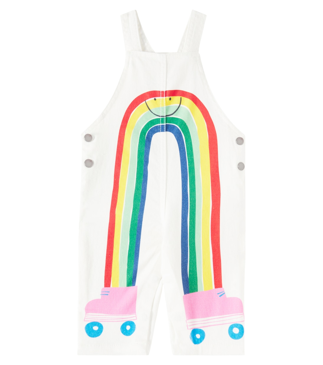 

Детский комбинезон из хлопка с принтом Stella McCartney Kids, слоновая кость