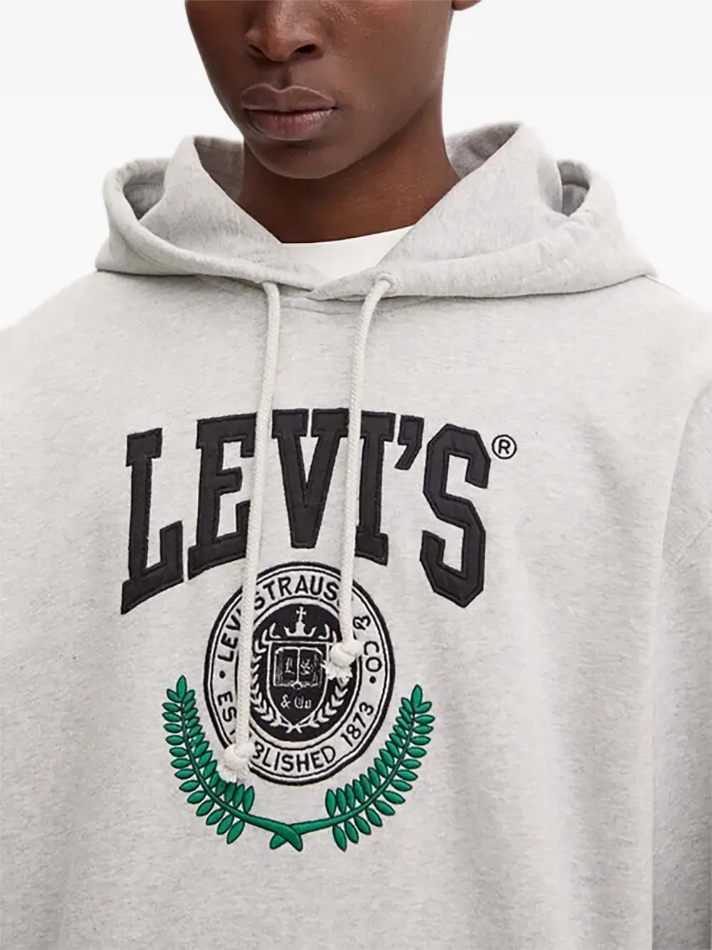 Худи с логотипом Levi'S, серый — фото 4